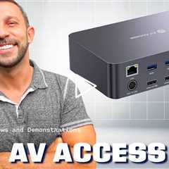 AV Access 4K KVM Switch Dock 2 Monitors 2 Laptops, Ideal for Home Office & Gaming