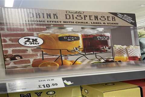 Bloody brilliant! The Range's drinks dispenser now a tenner - grab one for your garden bash