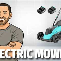 YARDCARE 36V Brushless Cordless Lawn Mower with 2X4.0Ah Batteries and Dethatcher