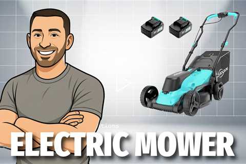 YARDCARE 36V Brushless Cordless Lawn Mower with 2X4.0Ah Batteries and Dethatcher
