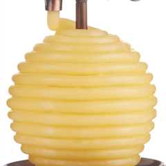 Candle by the Hour: Eco-Friendly 60-Hour Beeswax Candle in Yellow - Self-Extinguishing Design