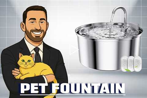 Tomxcute 3.2L / 108oz Automatic Stainless Steel Pet Fountain For Cats, Dogs, Multiple Pets pd
