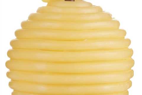 Candle by the Hour: Eco-Friendly 60-Hour Beeswax Candle in Yellow - Self-Extinguishing Design