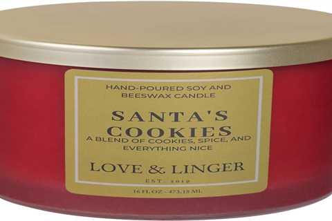 Luxury Scented Candle | All Natural Santa’s Cookies Scent | Hand Poured Soy & Beeswax Candles |..