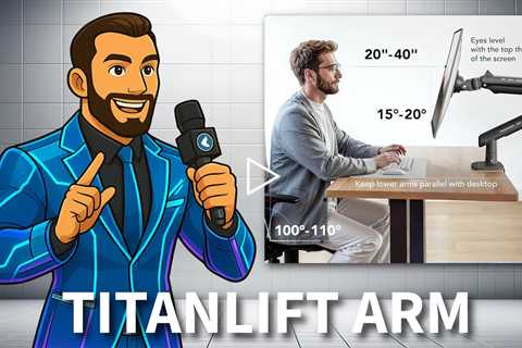 HUANUO TitanLift Heavy Duty Monitor Arm for Ultrawide Screens up to 49 & 40 lbs, Max VESA 100x100