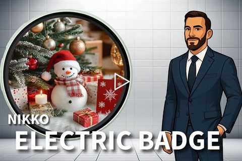 Beambox Nikko Smart Electronic Badge - App Control, IPS Screen, Multiple Media Formats