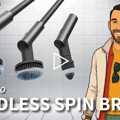 HOTO Cordless Electric Spin Scrubber, 2.5 N·m POWERFUL TORQUE & 300 RPM, IPX7 Full Body Waterproof p