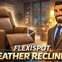 FLEXISPOT Truffle Genuine Leather Power Recliner, Electric Zero-Wall Hugger 1.2 Clearance pd