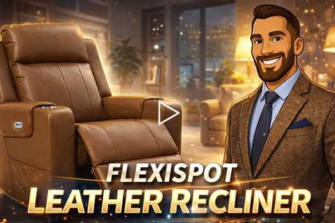 FLEXISPOT Truffle Genuine Leather Power Recliner, Electric Zero-Wall Hugger 1.2 Clearance pd