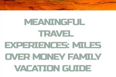 Turn every mile into a memory with Miles Over Money - the family road trip guide that will change..