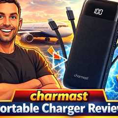 charmast Portable Charger with Built in Cables, Travel Battery Pack - 6 Outputs, 3 Inputs