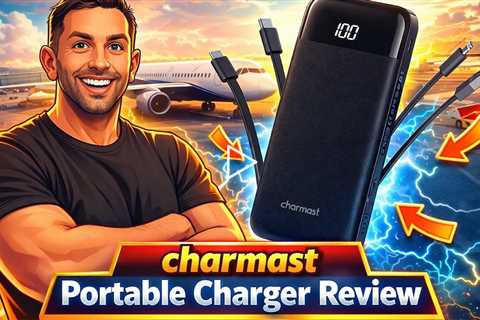 charmast Portable Charger with Built in Cables, Travel Battery Pack - 6 Outputs, 3 Inputs