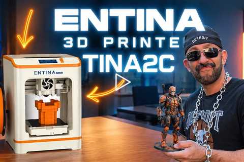 Entina 3D Printer Tina2C - WiFi | TF Card | USB | Fully Assembled | Unbox & Print, 0.04mm Precision