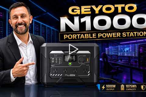 GEYOTO Portable Power Station N1000 - Enduring Power for Every Adventure - 3000W Peak, 2400W Cont AC